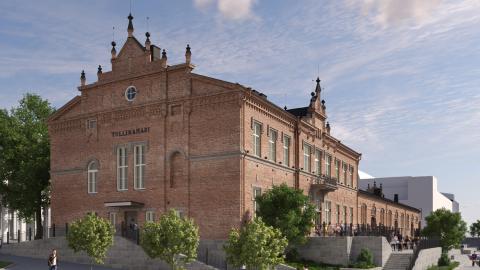 Havainnekuva Tullikamarista perusparannuksen jälkeen.