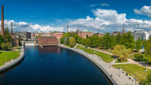 Maisema Tammerkoskesta.