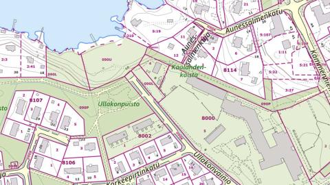 Ullakonpuiston sijainti kartalla.