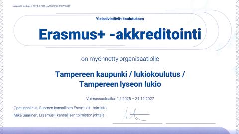 Sertifikaatti akkreditoinnista