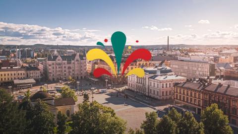 Central Square in summer.