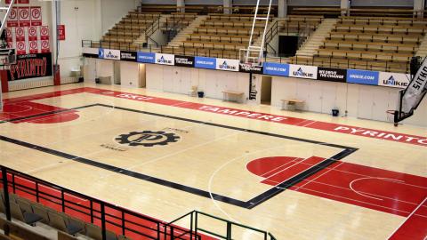 The playing field at the Pyynikki Indoor Sports Centre.