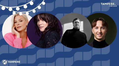 Matilda Wirtavuori, Hanna Pakarinen, Samuli Edelman ja Ilmari Nurminen.