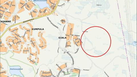 Ojala II:n sijainti kartalla.