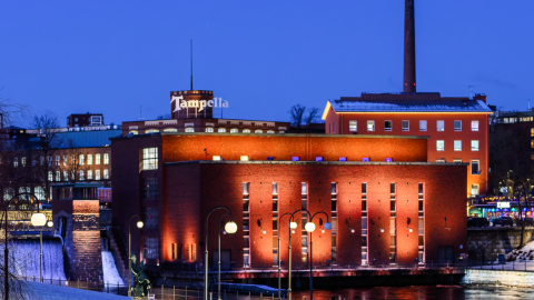 The Tammerkoski power plant in evening light.
