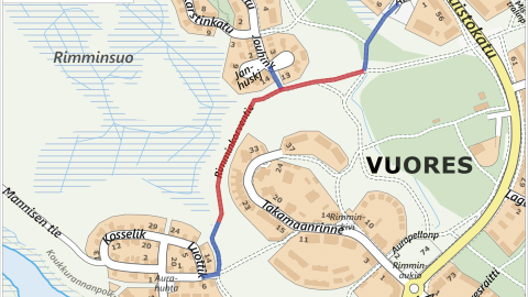 Kartta Isokuusen laduista