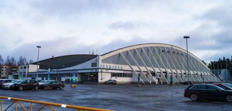 Ice stadium from the outside.