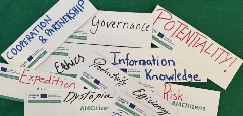 Englannin kielisiä sanoja tekoälystä.