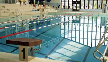 The big swimming pool in Pyynikki swimming hall.