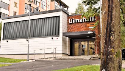 Hervanta swimming pool entrance.