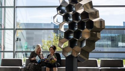 Opiskelua taideteoksella