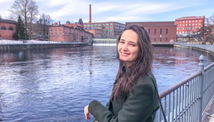 Tampere Talent Ambassador Talita Tobias Tammerkosken rannalla