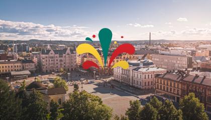 Central Square in summer.