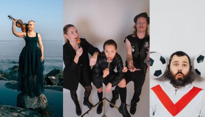 Haihara Herää!-tapahtuman esiintyjät poseeravat omissa kuvissaan.