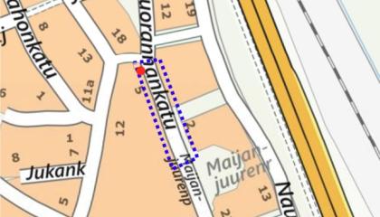 Merkin paikka ja vaikutusalue kartalla