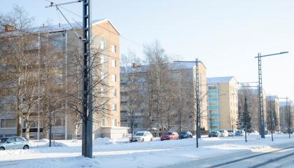 Kalevan liikenne talviaikaan.