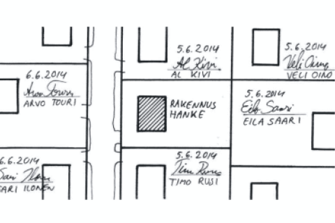 Naapurikuulemisessa käytettävän erillisen asemapiirroksen periaatemalli