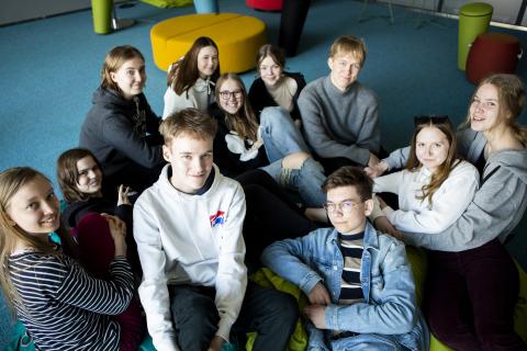 Sammon keskuslukion opiskelijoita