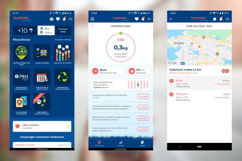 Mobility activity calculator shows the climate emissions of ones actions.