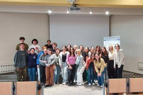 Opiskelijoita Italiassa