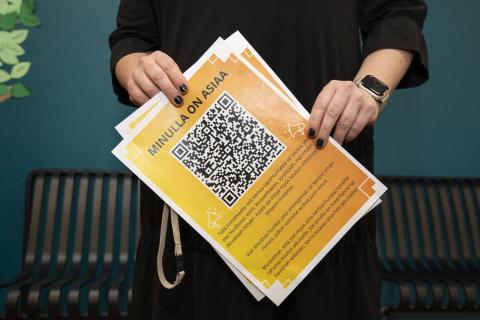 Minulla on asiaa -ilmoituslomake, jossa R-koodi