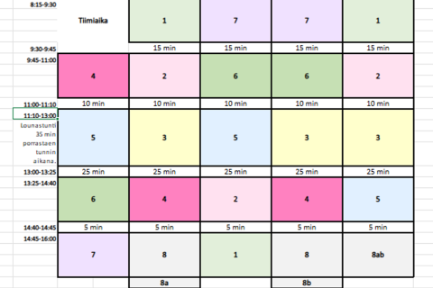 Pyynikin lukion tuntikaavio 2025 - 2026.