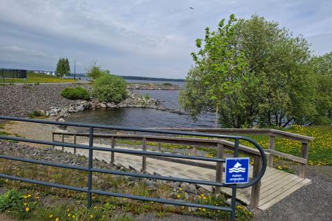 Dog swimming area next to the Santalahti dog park.