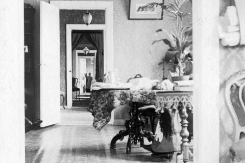 You can see through the Haihara manor house all the way to the kitchen.