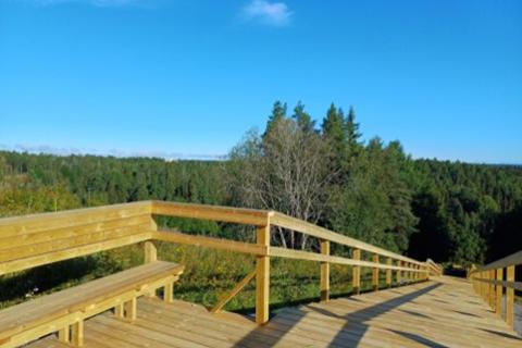 Hervannanrinteen portaat ylhäältä katsottuna.