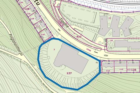 Asemakaavan nro 9027 rajaus virastokartalla