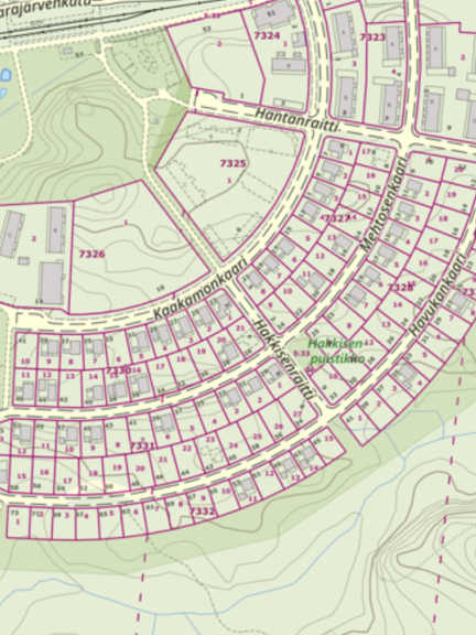 Karttakuva Hervantajärven alueesta